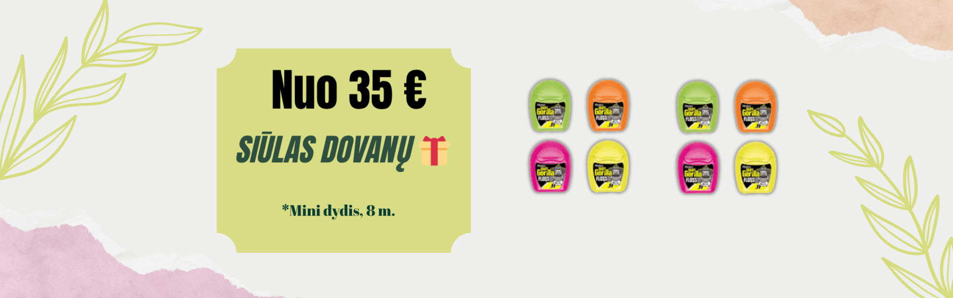 Dantų siūlas dovanų