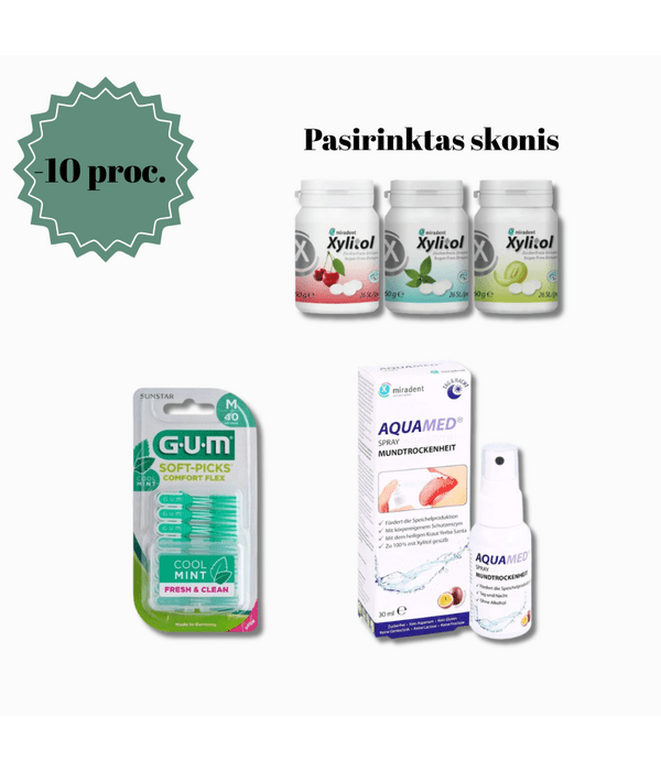 Po valgio: burnos priežiūros rinkinys