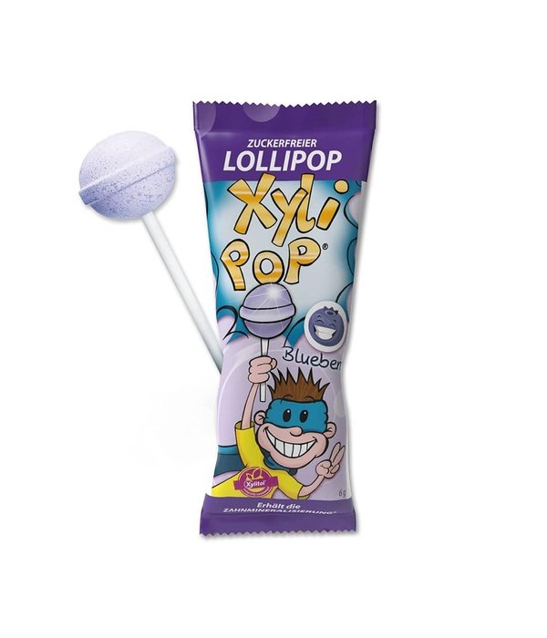 XyliPOP ledinukų su ksilitoliu rinkinys mėlynių skonio, 25vnt. 