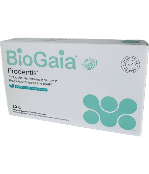  BioGaia ProDentis probiotikai burnai,  mėtų skonio, 30 pastilių