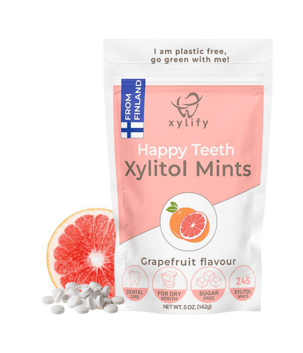 Happy Teeth Xylify ksilitolio pastilės burnos sveikatai