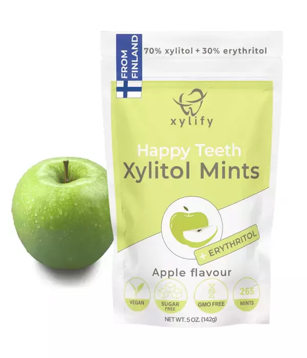 „Happy Teeth“ xylify burnos priežiūros ksilitolio pastilės