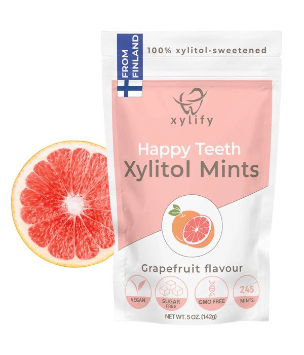 „Happy Teeth“ xylify burnos priežiūros ksilitolio pastilės 6
