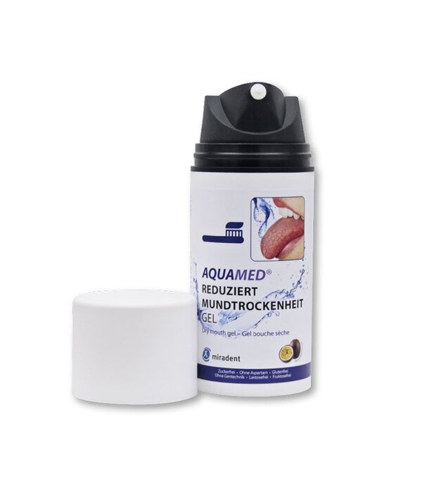 Miradent Aquamed GEL burnos drėkinamasis gelis, 100 ml.