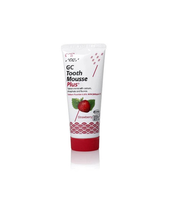 GC Tooth Mousse PLUS remineralizuojantis dantų kremas su fluoru, 40 g (įvairių skonių)