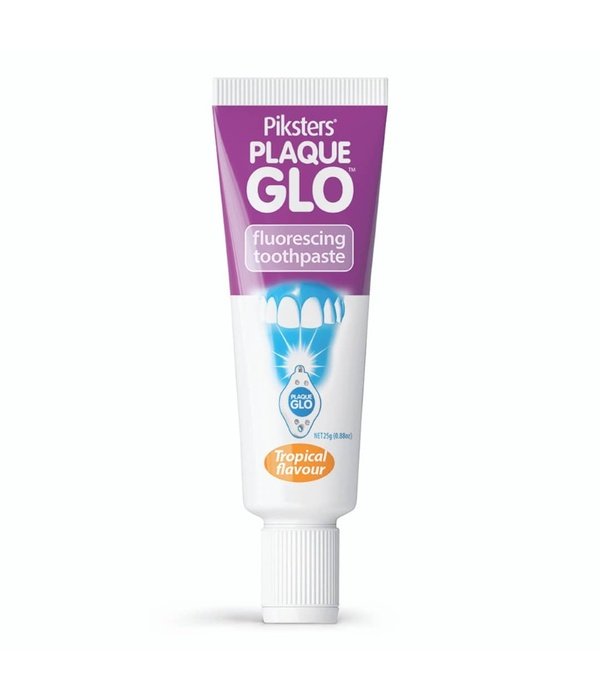 Piksters Plaque GLO pasta nudažanti apnašas, su lempute