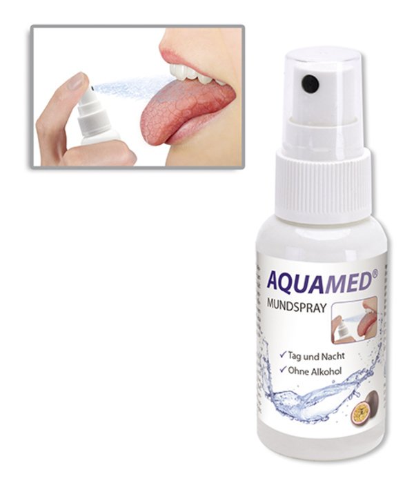 Aquamed purškiklis pasiflorų skonio sausai burnai, 30 ml.