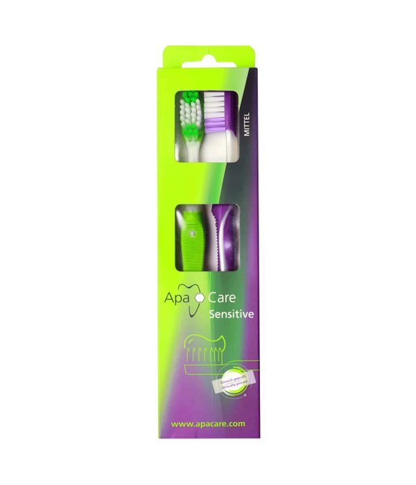 ApaCare Sensitive 3D Micro Clean dantų šepetėliai, 2 vnt.