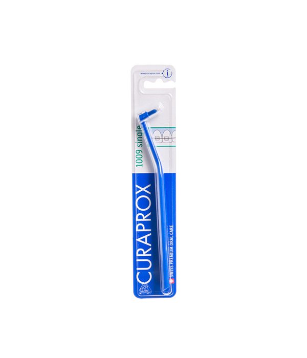 Curaprox CS1009 vieno danties šepetėlis prailgintais šereliais