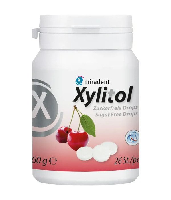 XYLITOL ksilitolio pastilės, vyšnių skonio