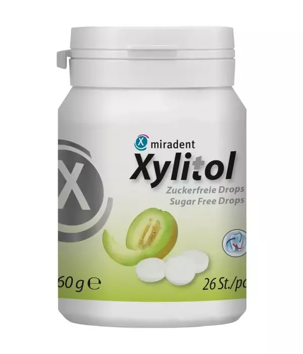 XYLITOL ksilitolio pastilės, melionų skonio