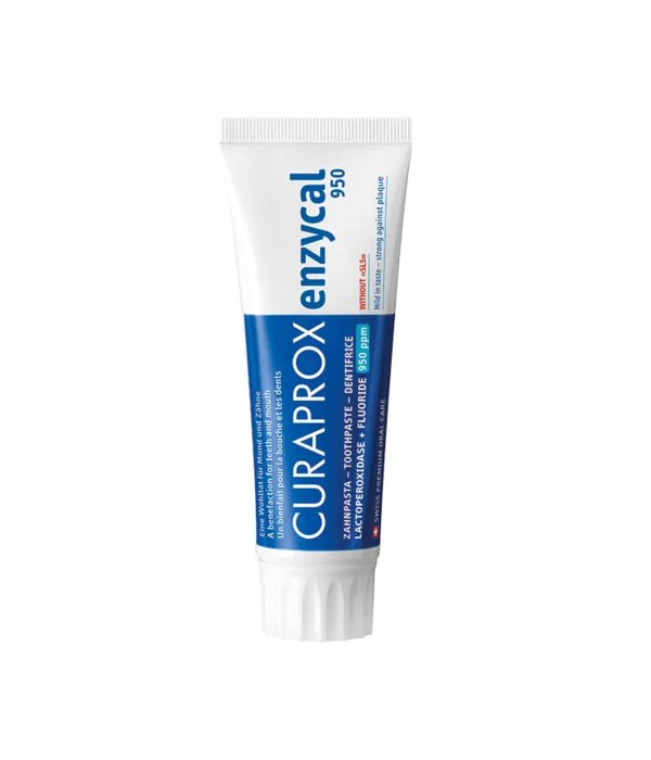 Curaprox Enzycal 950 dantų pasta su fluoru, 75 ml.
