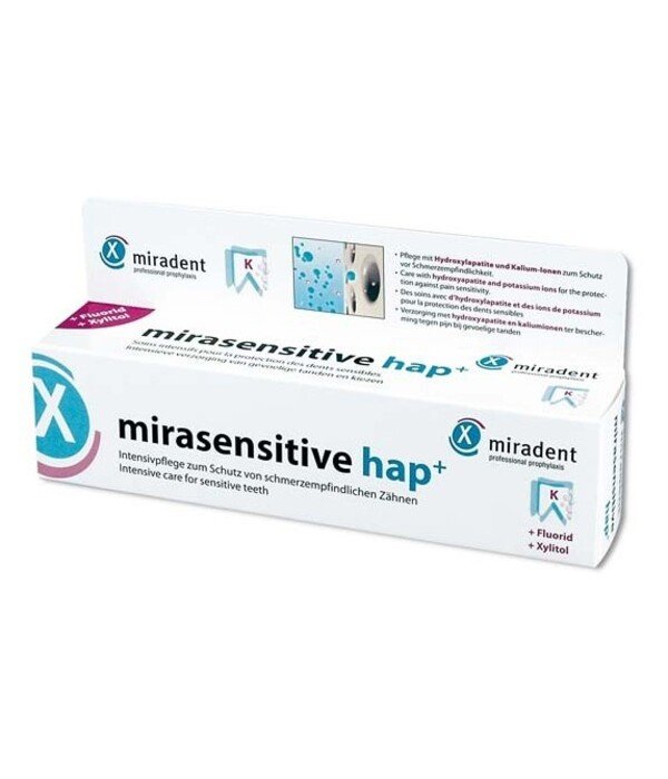 Dantų pasta Miradent Mirasensitive hap+, 50 ml.