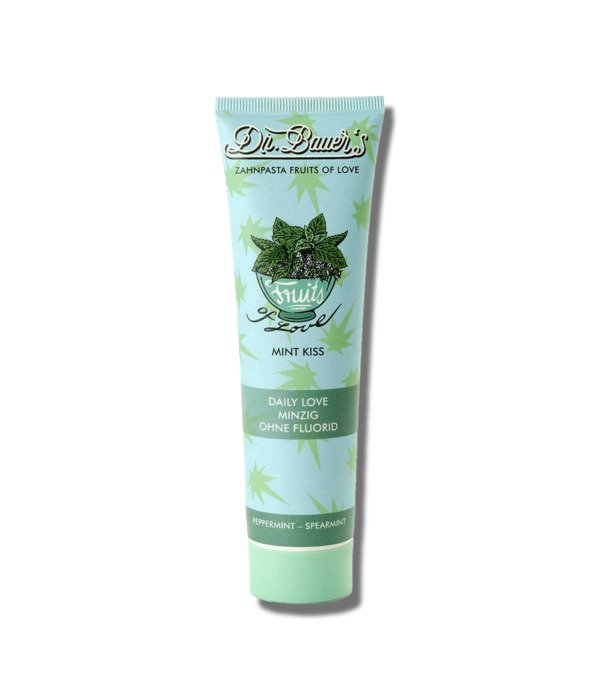 Dr.Bauer’s mėtos skonio dantų pasta be fluoro Mint Kiss, 90 ml