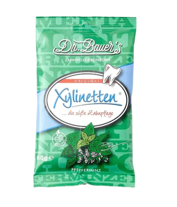 Dr. Bauer‘s burnos pastilės su ksilitoliu – Xylinetten, 60 g. (30 vnt.)