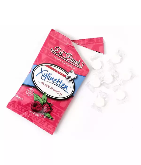 Dr. Bauer‘s burnos pastilės su ksilitoliu – Xylinetten, 60 g. (30 vnt.)