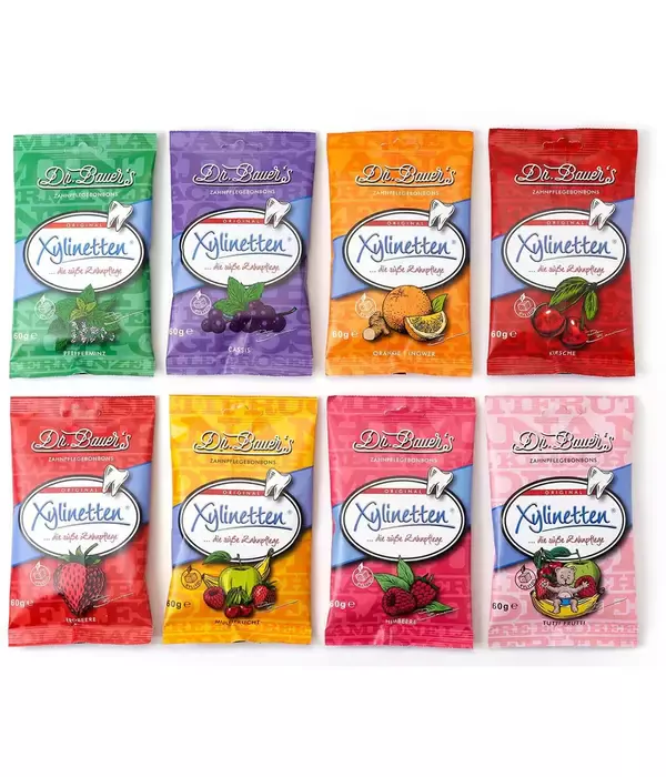 Dr. Bauer‘s burnos pastilės su ksilitoliu – Xylinetten, 60 g. (30 vnt.)