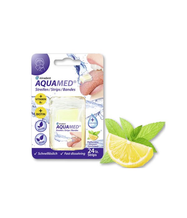 AQUAMED® Strips juostelės sausai burnai su ksilitoliu