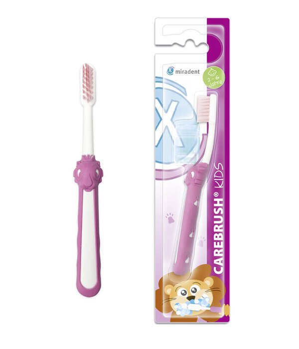 Vaikiškas dantų šepetėlis 2-6 m. (miradent Carebrush Kids)