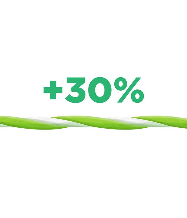 Tarpdančių siūlas GUM® TWISTED 30m. pintas, vaškuotas