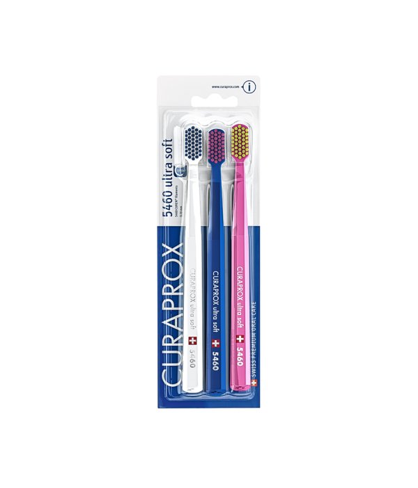 Curaprox Ypač minkštų šepetėlių rinkinys CS 5460 Ultra Soft, 3 vnt.