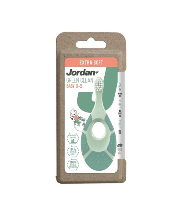 Jordan Green Clean Baby ypač minkštas dantų šepetėlis (0-2m.)