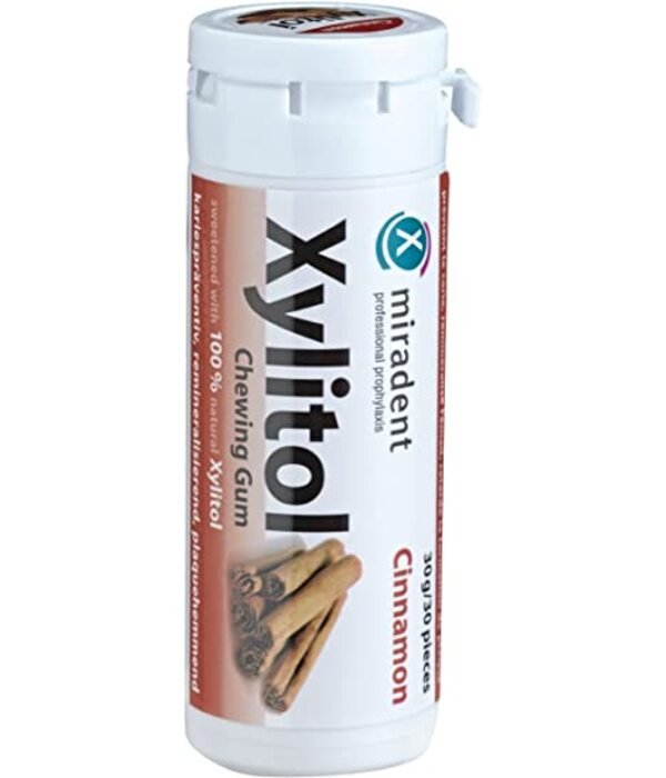Xylitol becukrė kramtomoji guma su ksilitoliu cinamono skonio, 30 g.