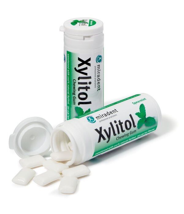 Xylitol becukrė kramtomoji guma šaltmėčių skonio, 30 g.