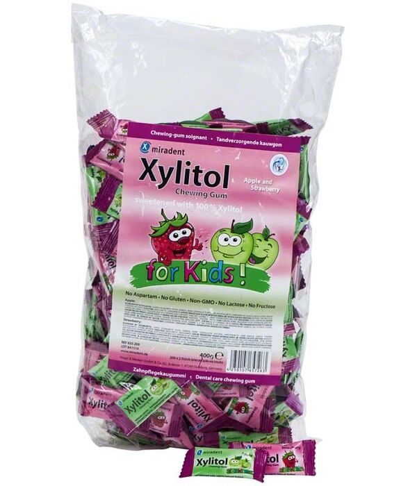 Xylitol Kids becukrės kramtomosios gumos rinkinys, 200x2 vnt.