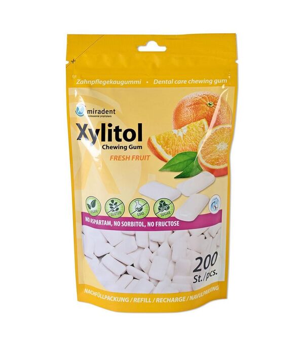 Xylitol kramtomoji guma vaisių skonio, 200 vnt.